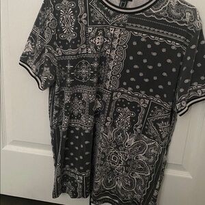 Black and White Paisley T-Shirt